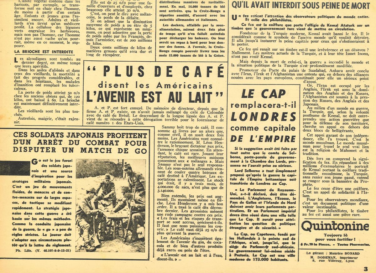 Article sur le Go paru en 1942 dans le magazine "7 jours" (3)