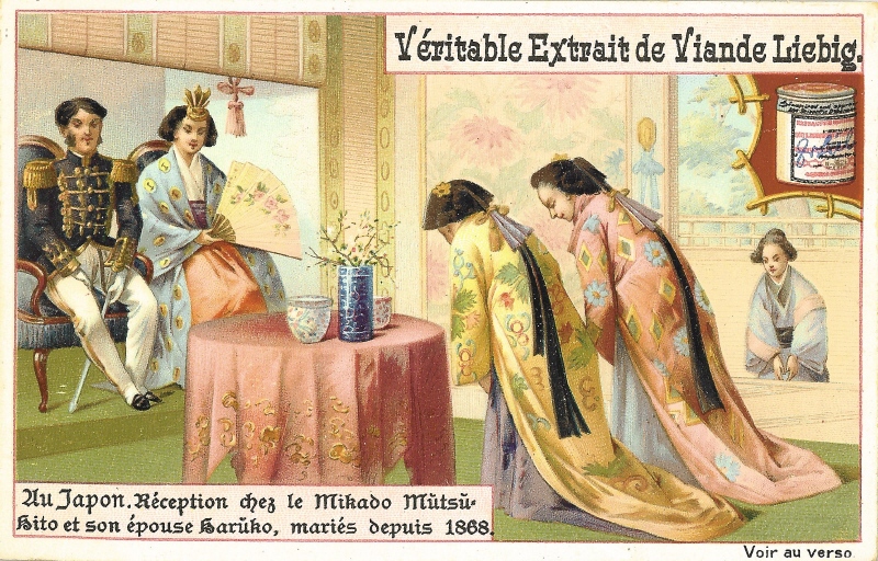Chromo Liebig de 1896 de la série "Au Japon"