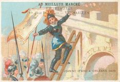 Chromo : Jeanne d'Arc à Orléans (Au Meilleur Marché, Versailles)