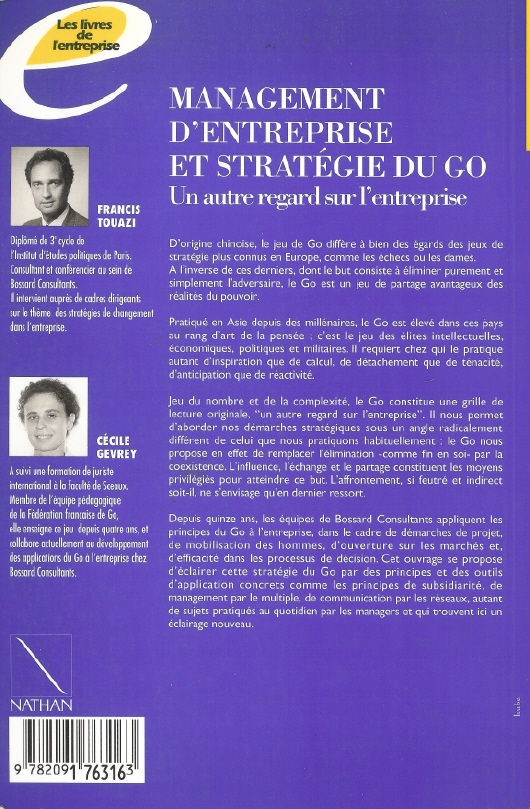 Management d'entreprise et stratégie du Go, de Francis Touazi et Cécile Gevrey